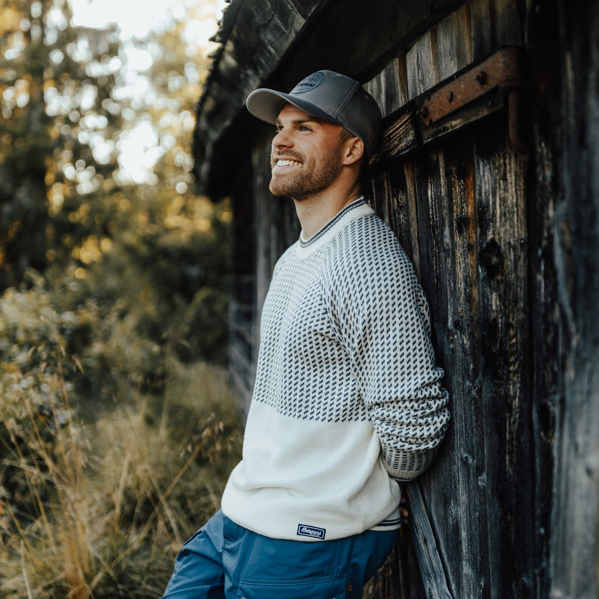 Bergans Alvdal Wool Jumper Men Vanilla White / Solid Dark Grey