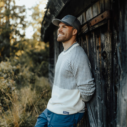 Bergans Alvdal Wool Jumper Men Vanilla White / Solid Dark Grey