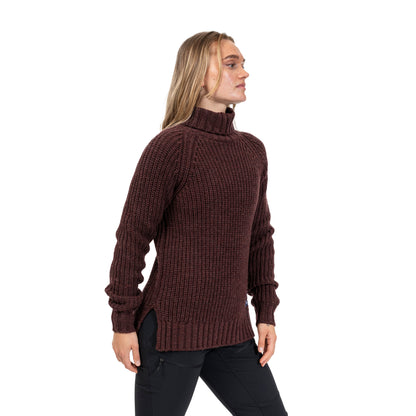 Bergans Nordmarka Merino High Neck Jumper Women Amarone Red