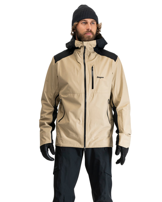 Bergans Oppdal 3L Shell Jacket Men Sandstone Black