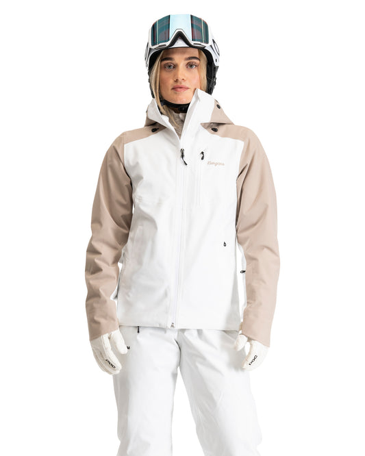 Bergans Oppdal Insulated Shell Jacket Women Arctic White/Sandstone