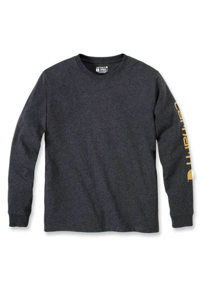 Carhartt Sleeve Logo T-Shirt L/S Carbon Heather - NatureLife