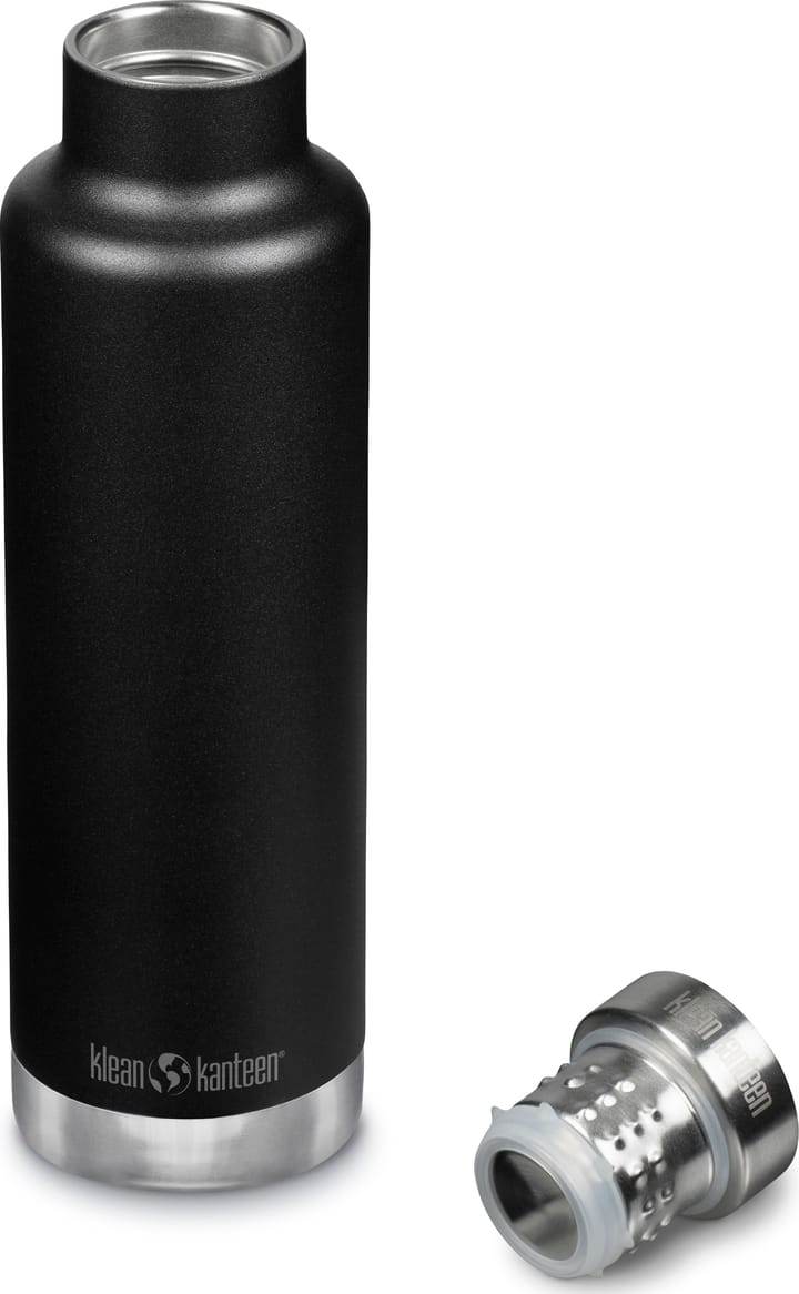 Klean Kanteen Isolerad Classic 750ml med Pour Through Kork Vattenflaska Svart - NatureLife