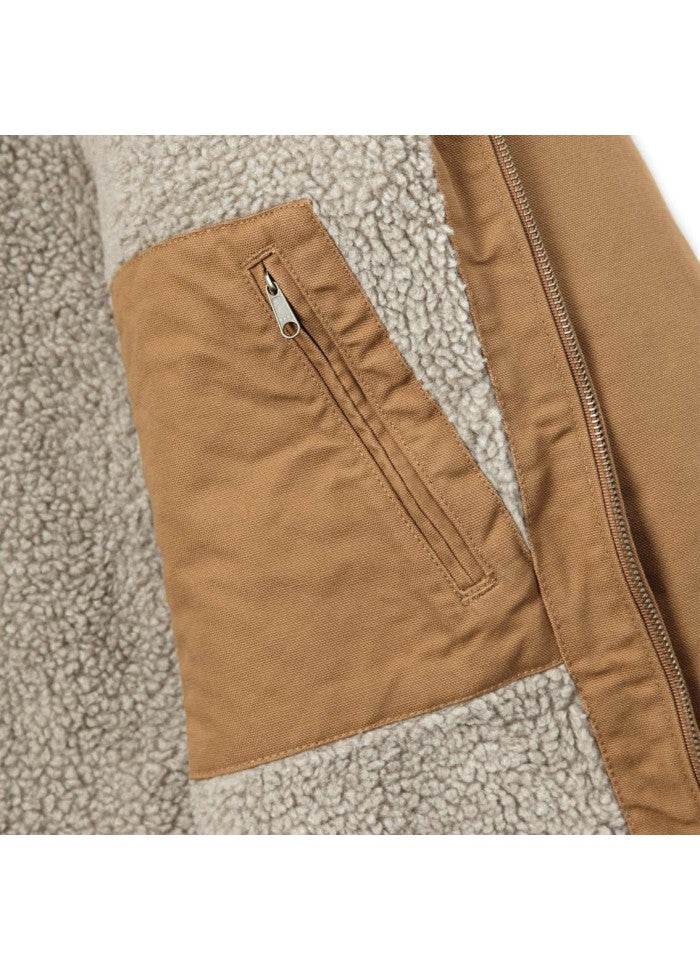 Carhartt Washed Duck Sherpa Lined Jacket Brown - NatureLife
