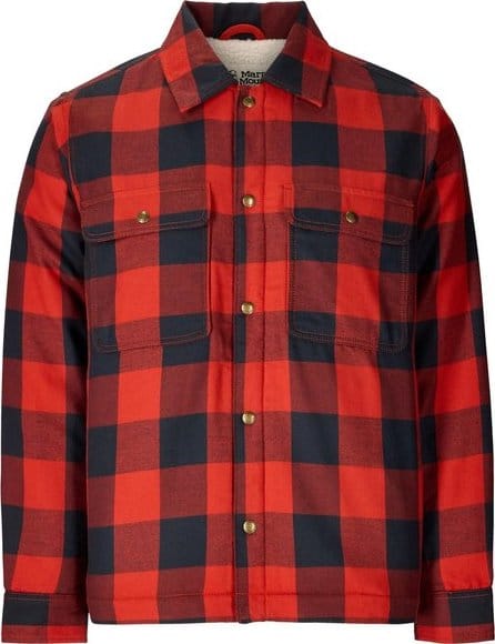 Marmot Men's Ridgefield Sherpa Flannel Shirt Jacket Sumac / Red