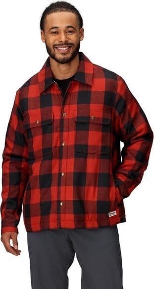 Marmot Men's Ridgefield Sherpa Flannel Shirt Jacket Sumac / Red