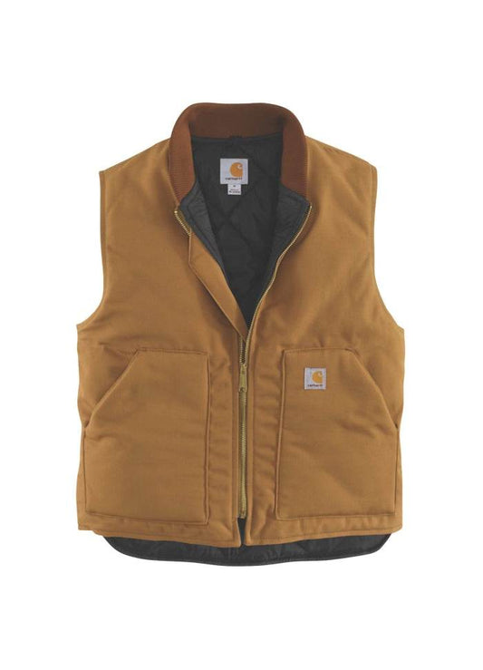 Carhartt Insulated Rib Collar Vest Brown - NatureLife