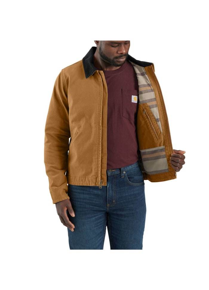 Carhartt Relaxed Fit Duck Detroit Jacket Brown - NatureLife