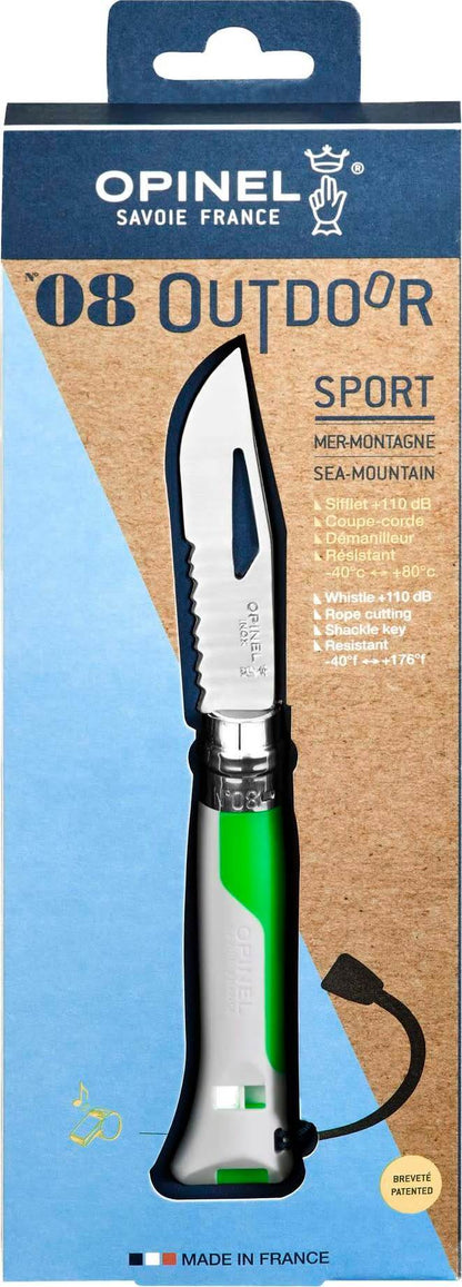 Opinel N08 Outdoor Fluo Green - NatureLife
