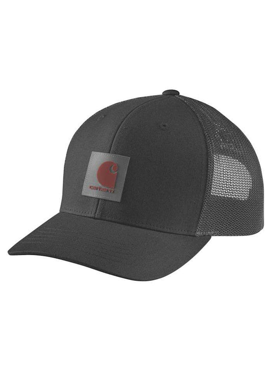 Carhartt Twill Mesh-Back Logo Patch Cap Black - NatureLife