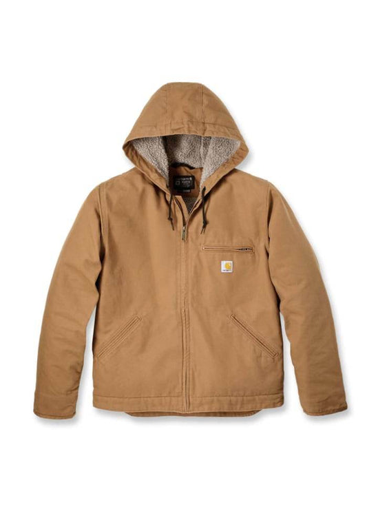 Carhartt Washed Duck Sherpa Lined Jacket Brown - NatureLife
