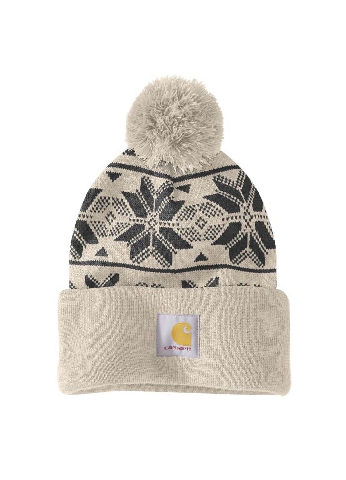 Carhartt Knit Pom Jacquard Beanie - NatureLife