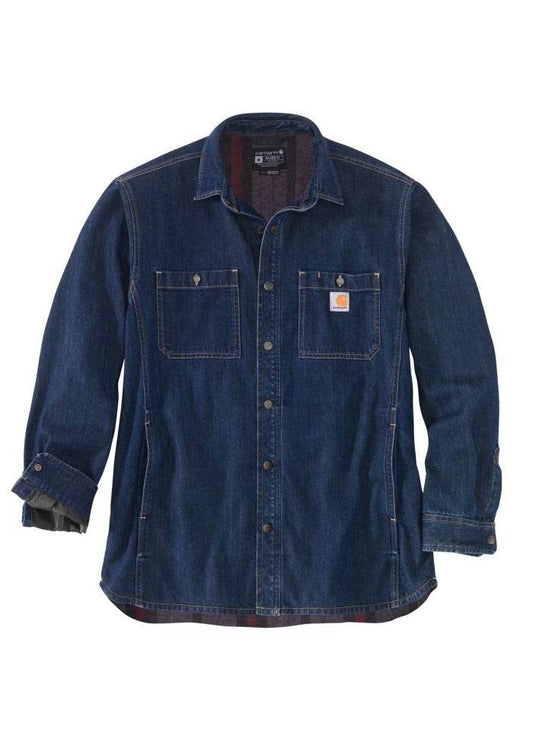 Carhartt Denim Fleece Lined Snap Front Shirt - NatureLife