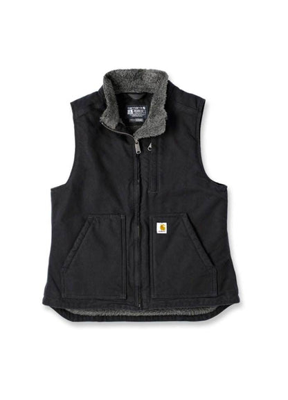 Carhartt Sherpa Lined Mock Neck Vest Black - NatureLife